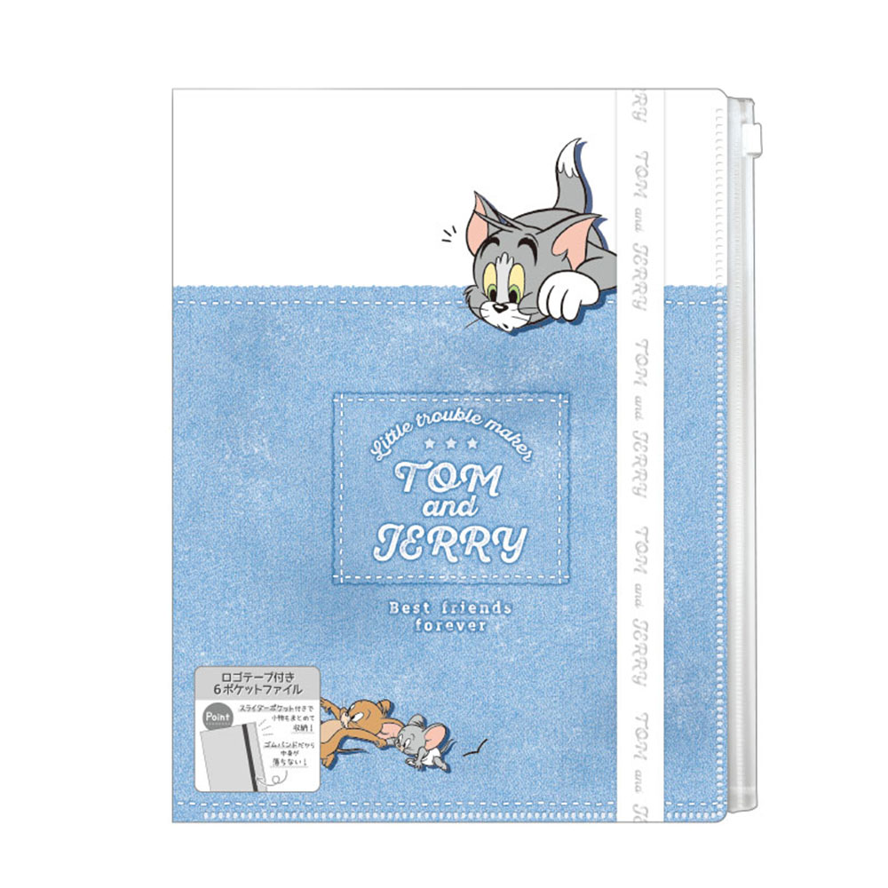 クリアファイル トムとジェリー ロゴテープ付き6Pクリアファイル - TOM AND JERRY