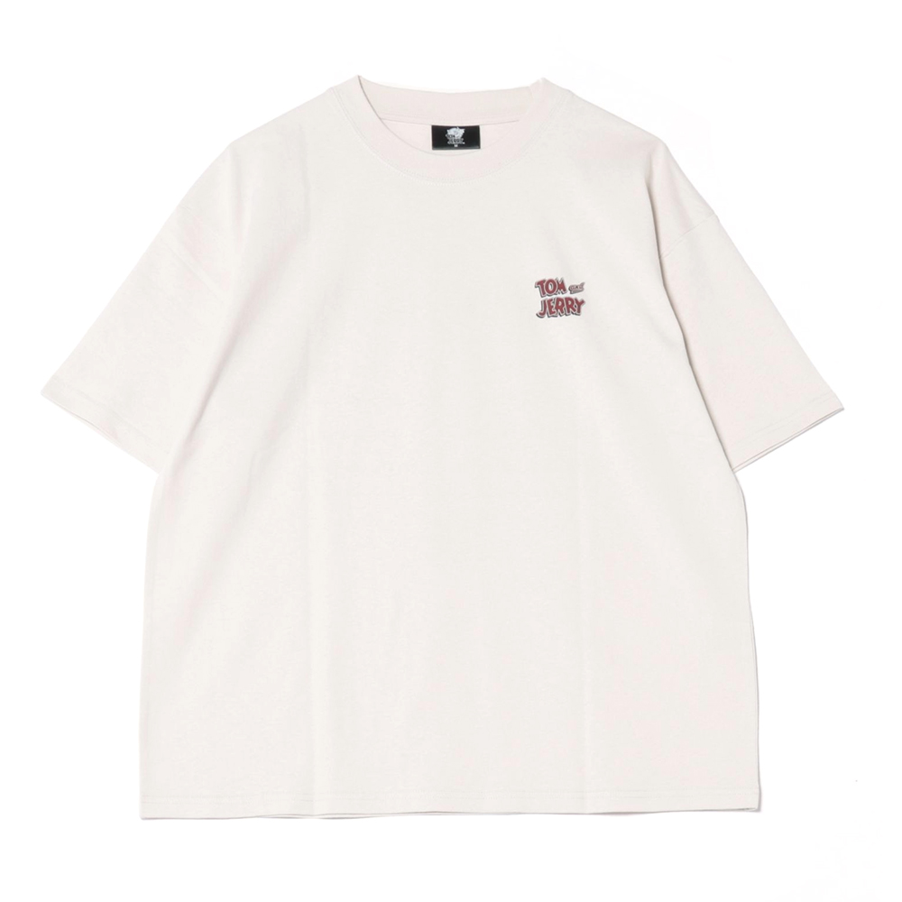 トムとジェリー ピグメント風ロックプリントTシャツ メンズ - TOM AND