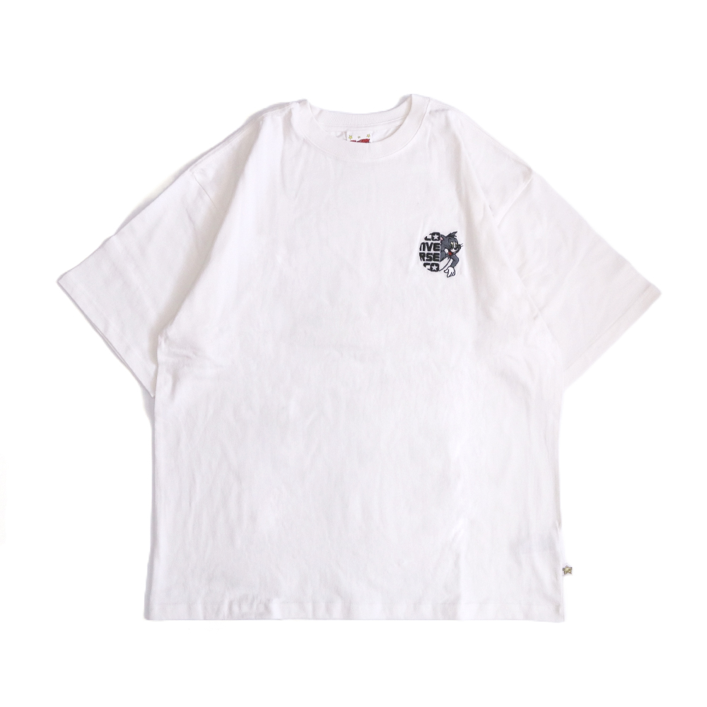 MENs M フェザードフレンズ 2000s グラフィック プリント Tシャツ ポートアンドカンパニーボディー 入手困難 FEATHERED FRI トムとジェリー×CONVERSE プリントBIG T UNISEX - TOM AND JERRY