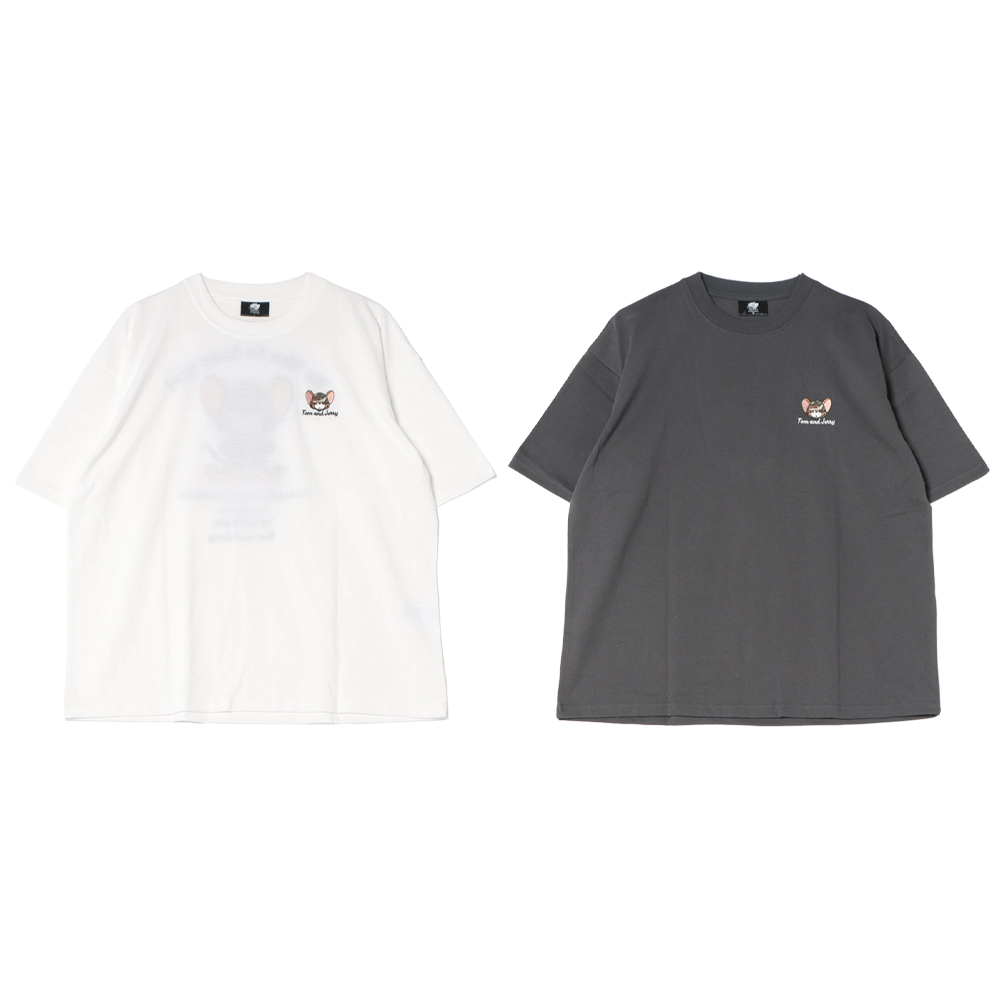 AKTE トム&ジェリーTシャツ　ブラック TOM and JERRY / トムとジェリー Tシャツ ブラック (ワイド)(ブラック
