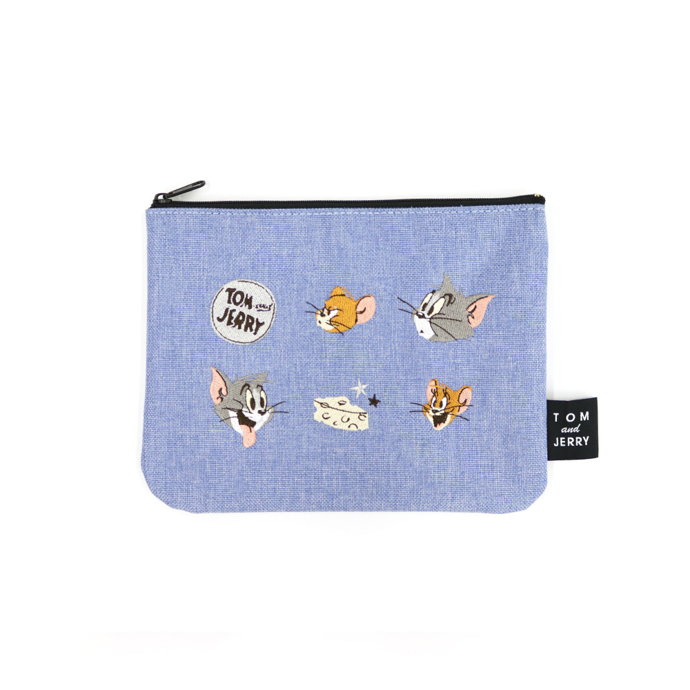 トムとジェリー フラットポーチ/ちび刺繍 - TOM AND JERRY Official