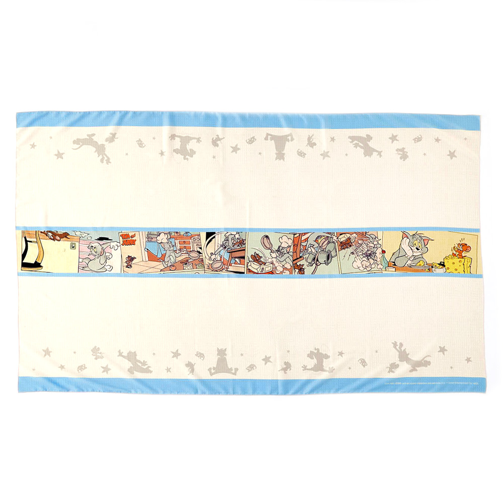 トムとジェリー コミック柄プリントの撥水テーブルクロス - TOM AND