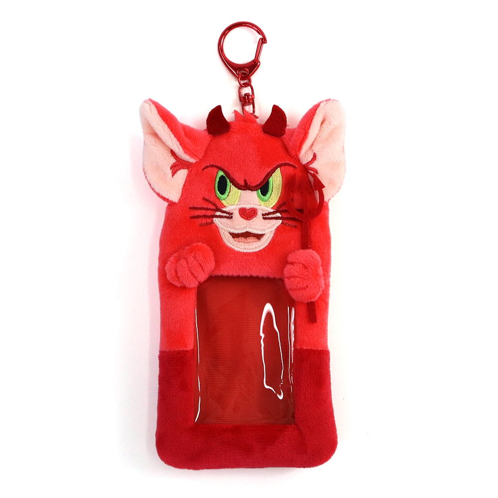 トムとジェリー展　天使ジェリー　悪魔トム　キーホルダー トムとジェリー ぬいぐるみフォトキーホルダー 天使と悪魔 - TOM