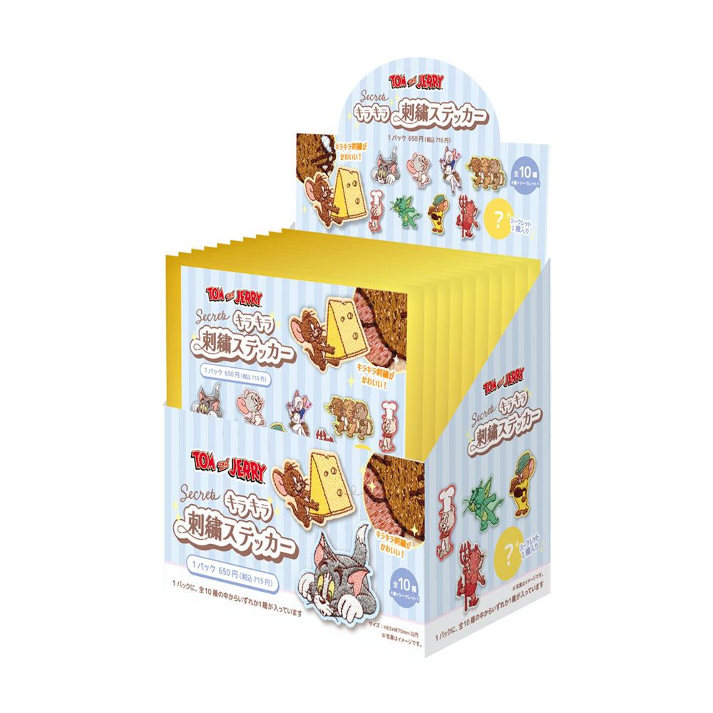 TOM's store様 生成り 28.5 トムとジェリー シークレット キラキラ刺繍ステッカー - TOM AND JERRY