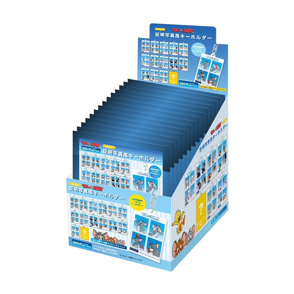 トムとジェリー シークレット証明写真風キーホルダー 単品 - TOM AND