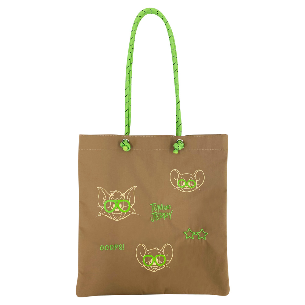 トムジェリ 刺繍付きベージュかごバッグ 新品未使用品 TOM and JERRY