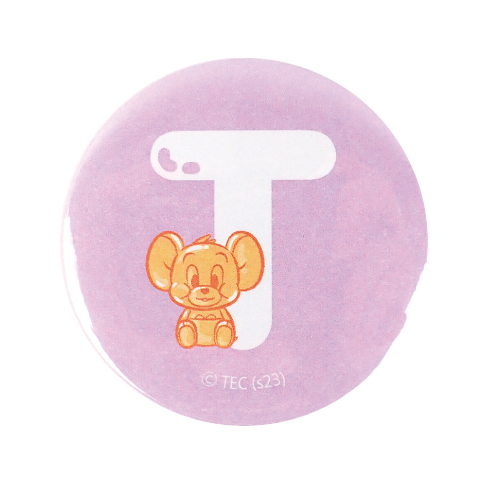TOM and JERRY×Flapper アルファベットグミ缶バッチ - TOM AND