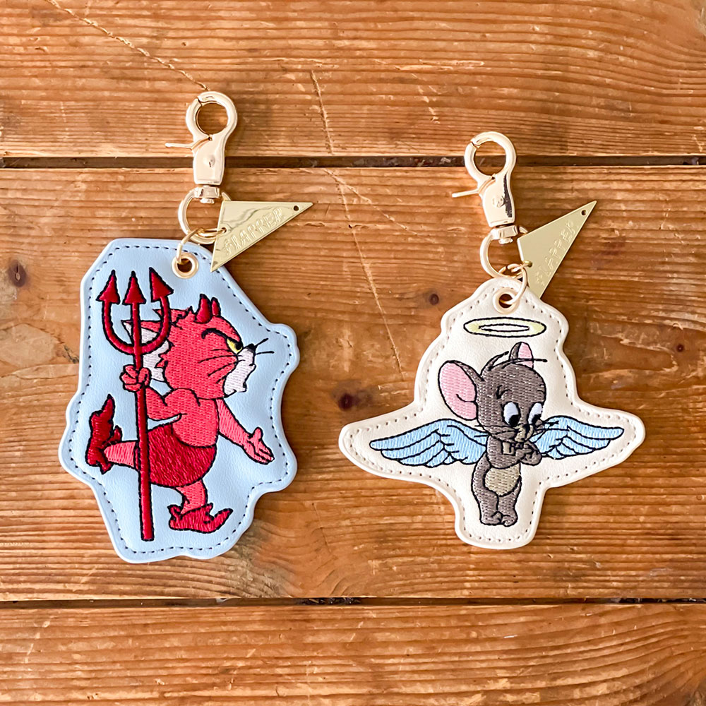 TOM and JERRY×Flapper 天使と悪魔刺繍チャーム - TOM AND JERRY