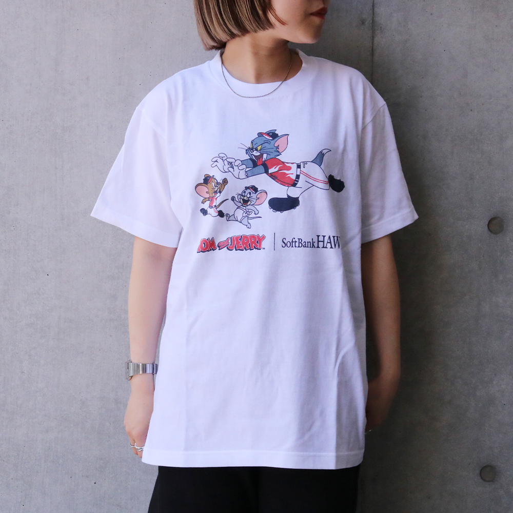 トムとジェリー×Softbank HAWKS 25鷹祭 TシャツM - TOM AND