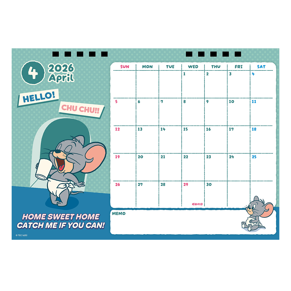 トムとジェリー 2026年カレンダー - TOM AND JERRY Official Online Store