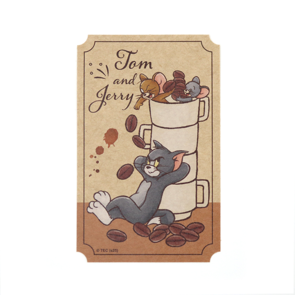 トムとジェリー クラフトステッカー TIME FOR COFFEE - TOM AND JERRY