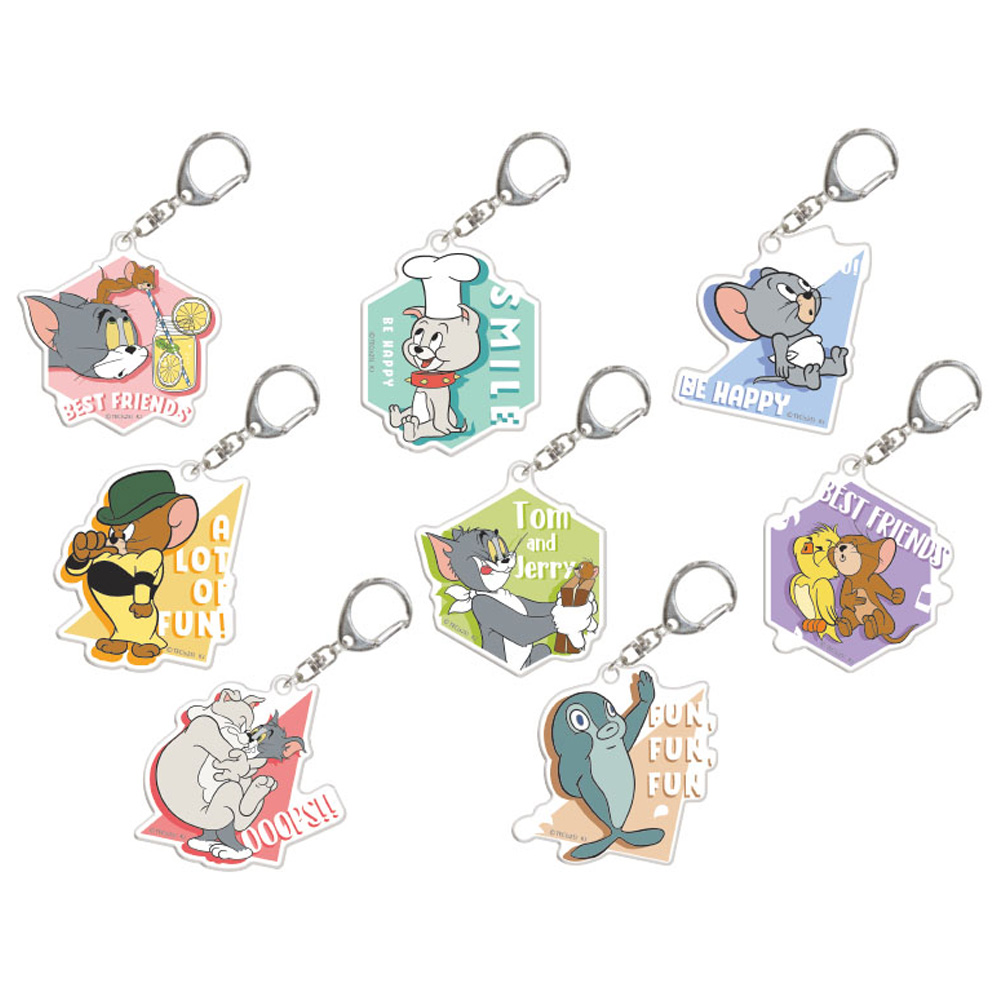 トムトジェリー トレーディングアクリルキーホルダー - TOM AND JERRY