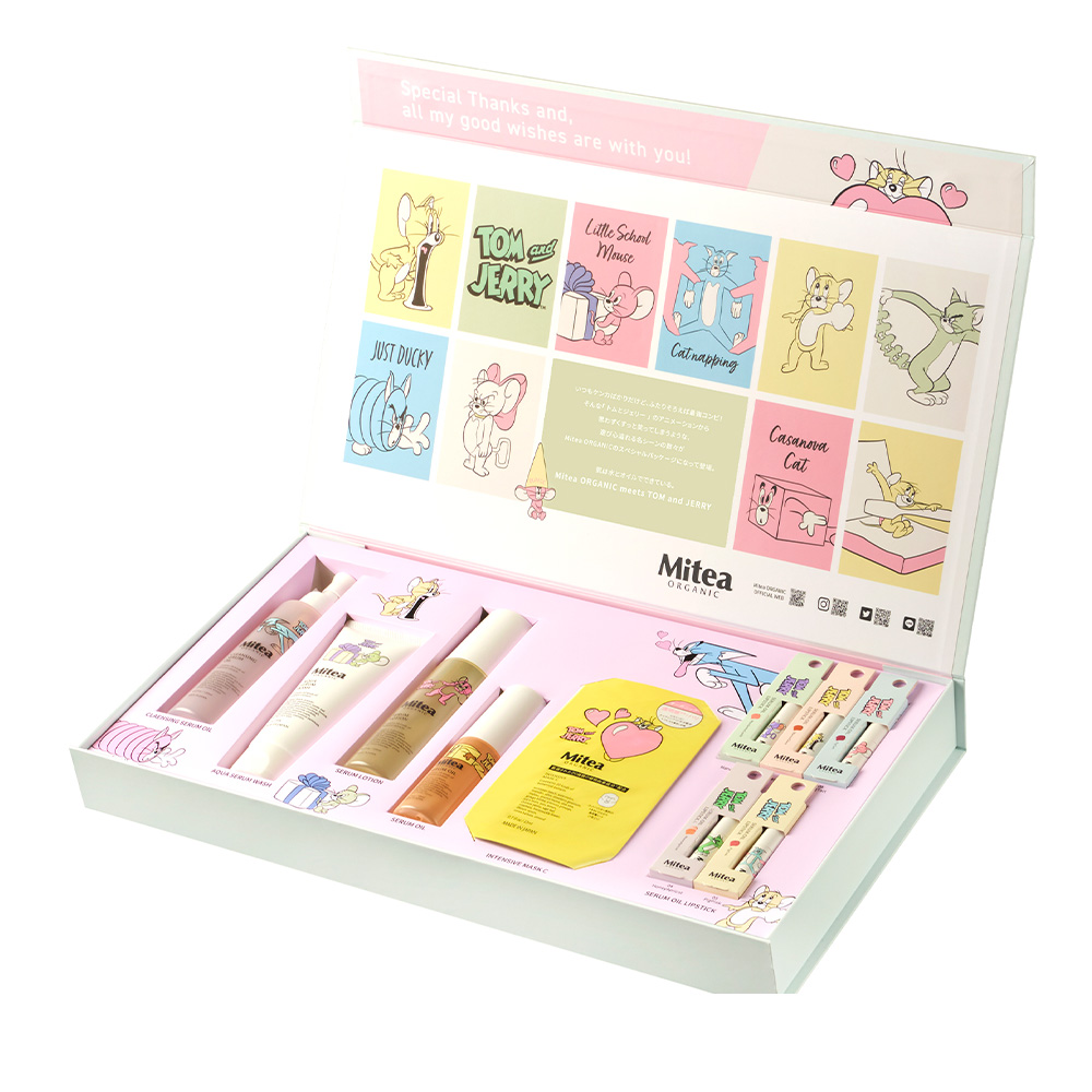新品【TOM&JERRY】Mitea ORGANIC Skincare Kit TOM and JERRY meets Mitea ORGANIC】初のコラボレーション