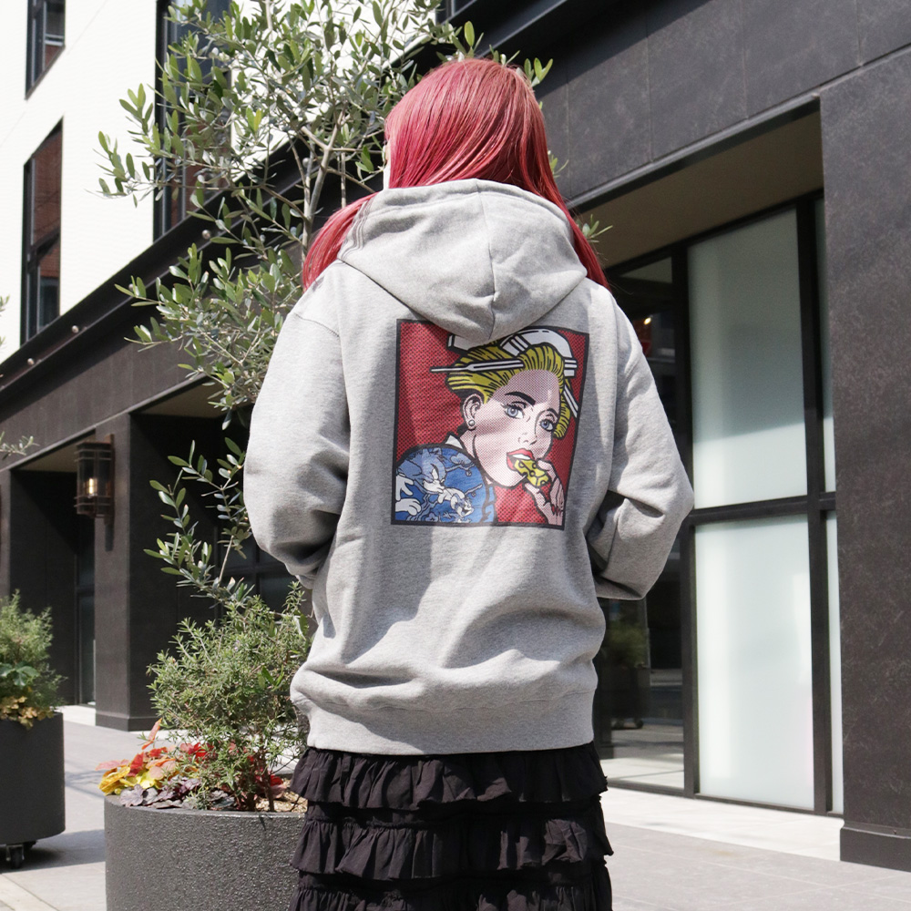 TOM and JERRY×BEYコラボバックプリントフーディー - TOM AND