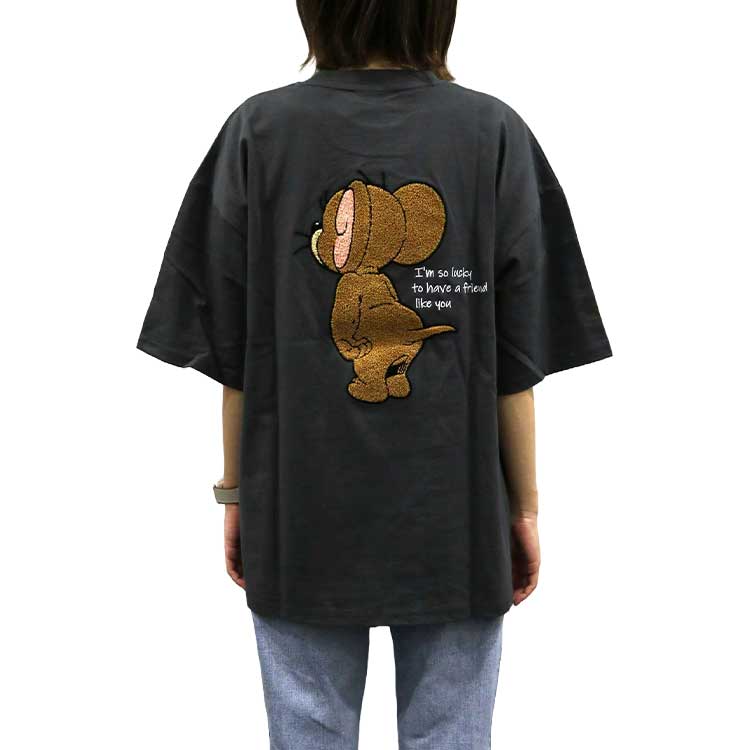 グッチ 619466 ZAE8E ベアーエンブロイダリー 7分袖 シャツ 40 トムとジェリー ジェリー＆タフィーサガラ刺繍Tシャツ（メンズ