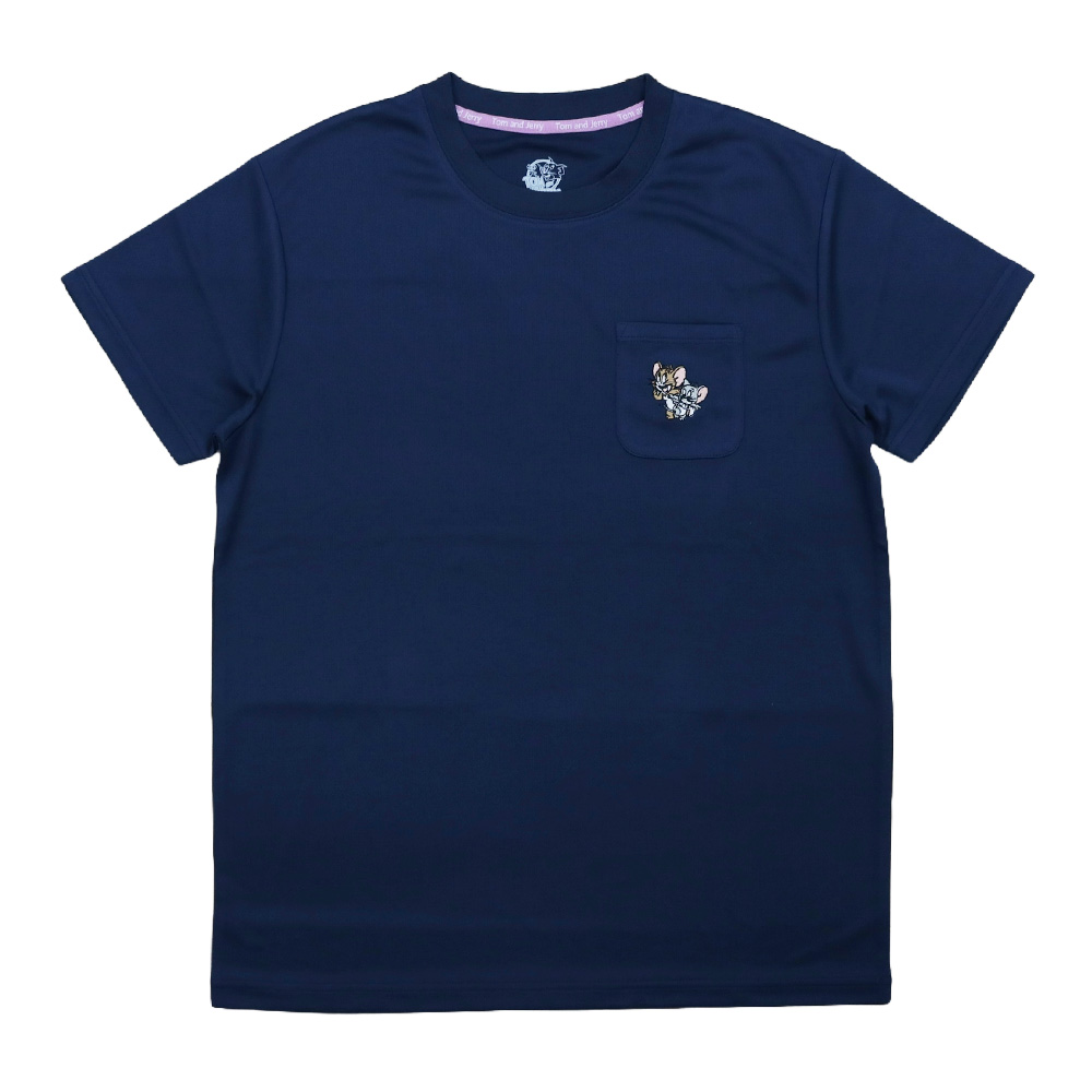 トムとジェリー ポケ付き刺繍Tシャツ（レディース） - TOM AND JERRY