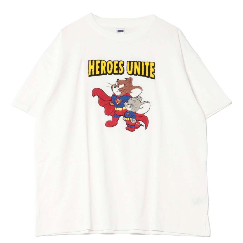 トムとジェリー サガラ刺繍Tシャツ/WB100周年 - TOM AND JERRY トムとジェリー サガラ刺繍Tシャツ/WB100周年 - TOM AND JERRY