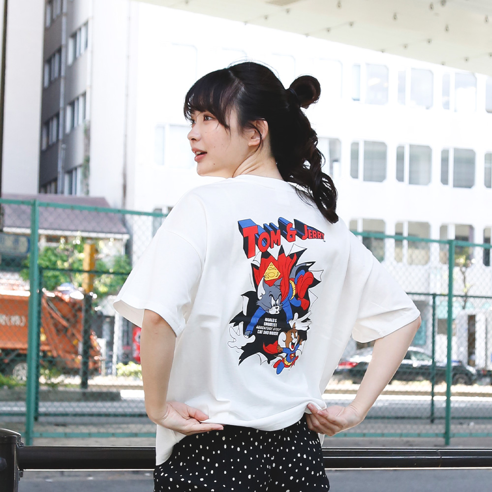 merry jenny TOM and JERRY Tee（オフホワイト） -ファッション