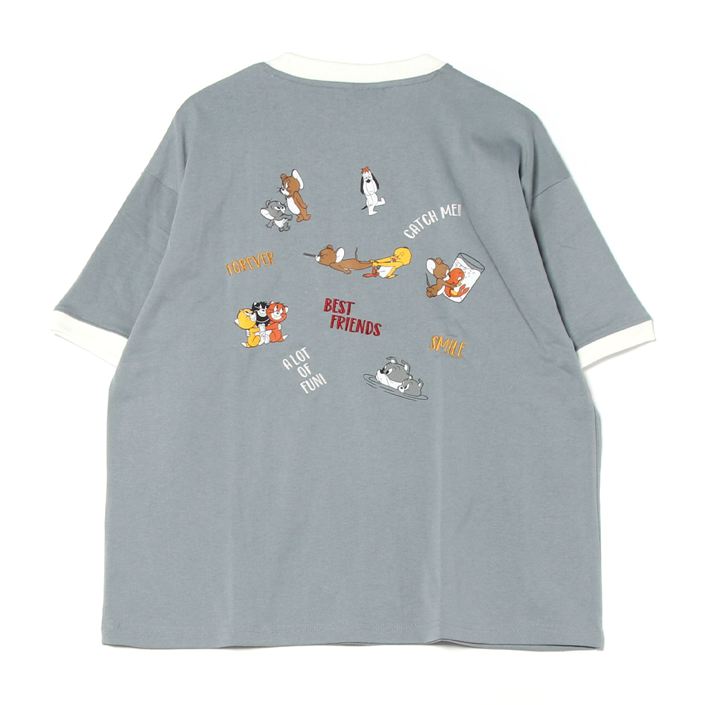TOMFORD ファインリフロコ刺繍Tシャツ JHS006JMC048S25 LB999 刺繍ロゴダメージビッグTシャツ(ホワイト) | COPINE