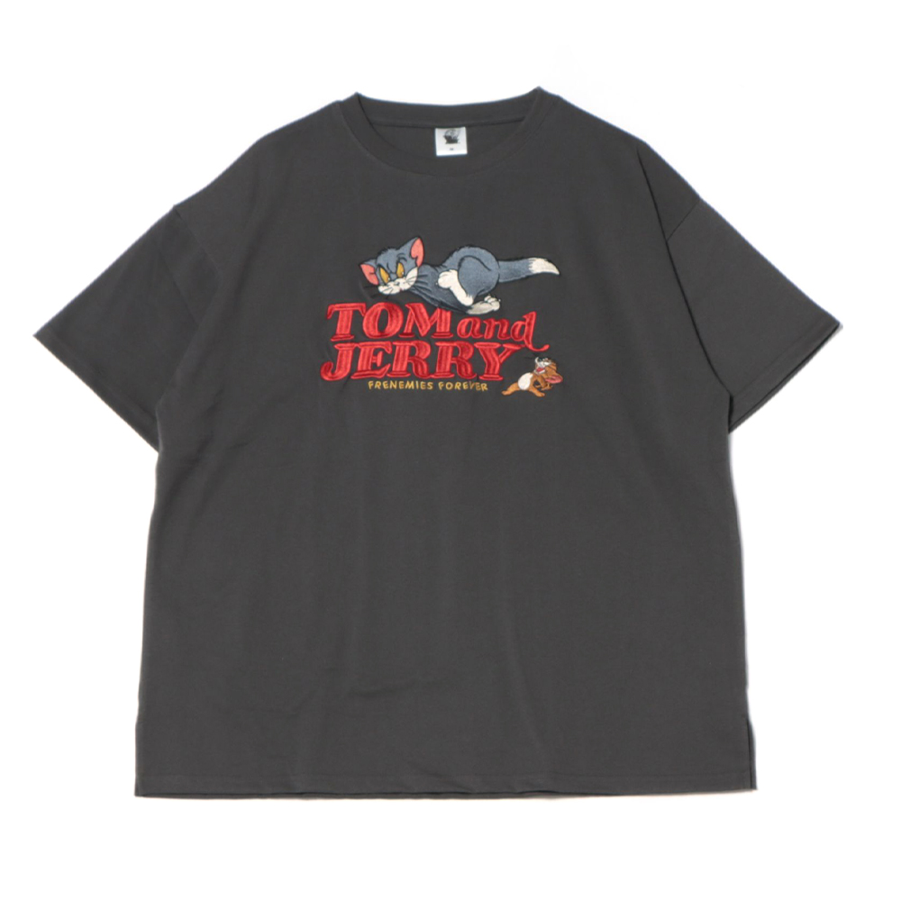 トムとジェリー 総刺繍半袖Tシャツ レディース - TOM AND JERRY