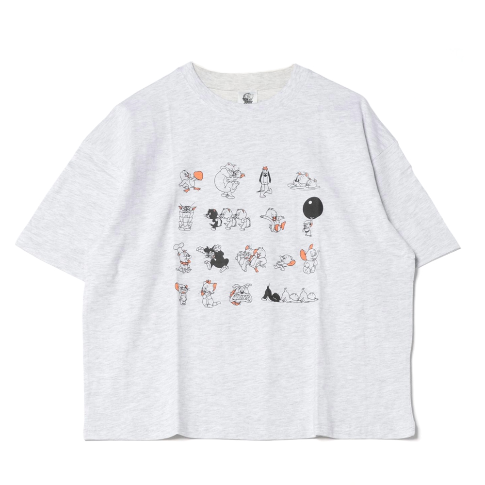 トムとジェリー 天竺半袖WIDE型Tシャツ レディース - TOM AND JERRY