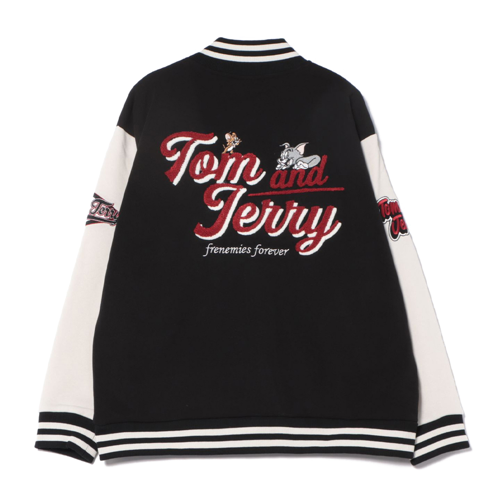 トムとジェリー 裏起毛サガラ刺?スタジャン - TOM AND JERRY