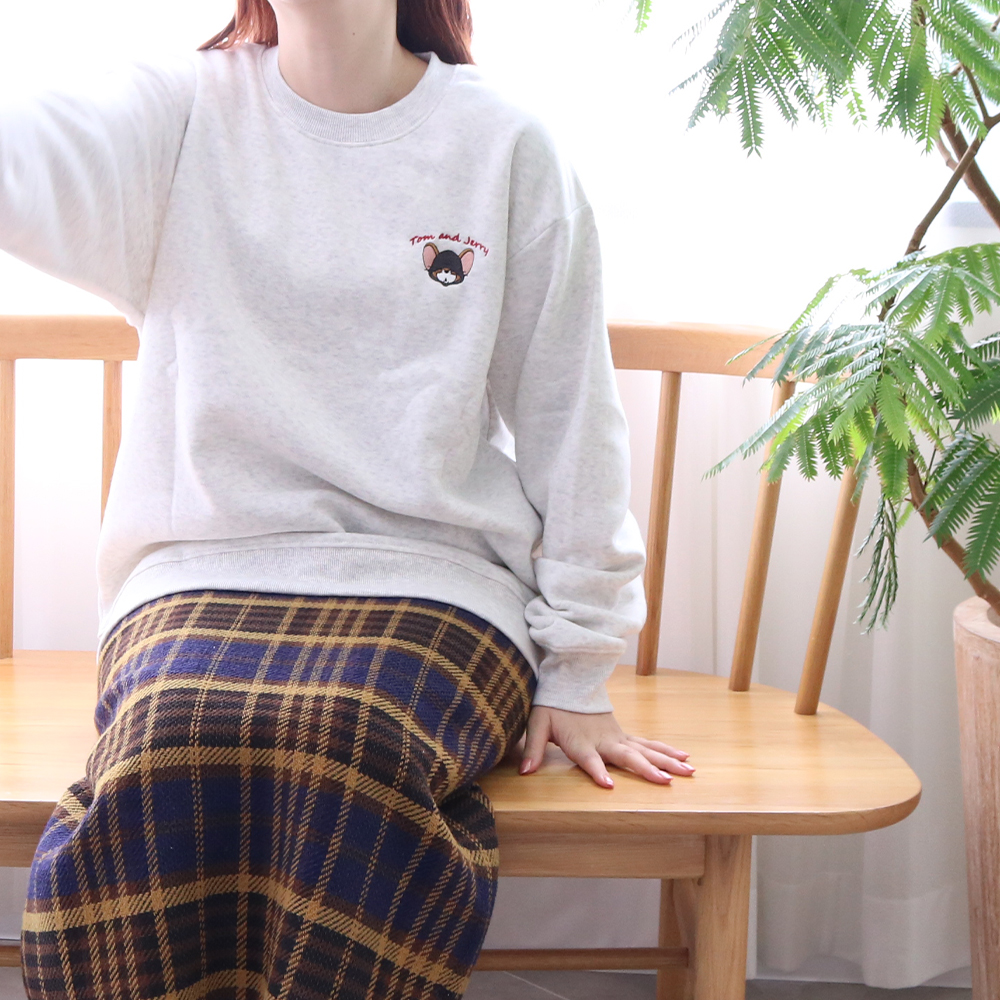 トムとジェリー フーディー＆サガラ刺繍スウェット メンズ - TOM AND