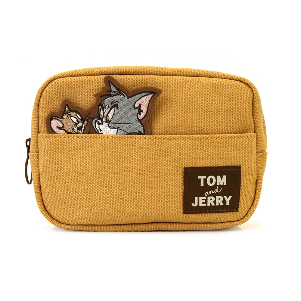 トムとジェリー ボックスポーチ/ひょっこり刺繍 - TOM AND JERRY