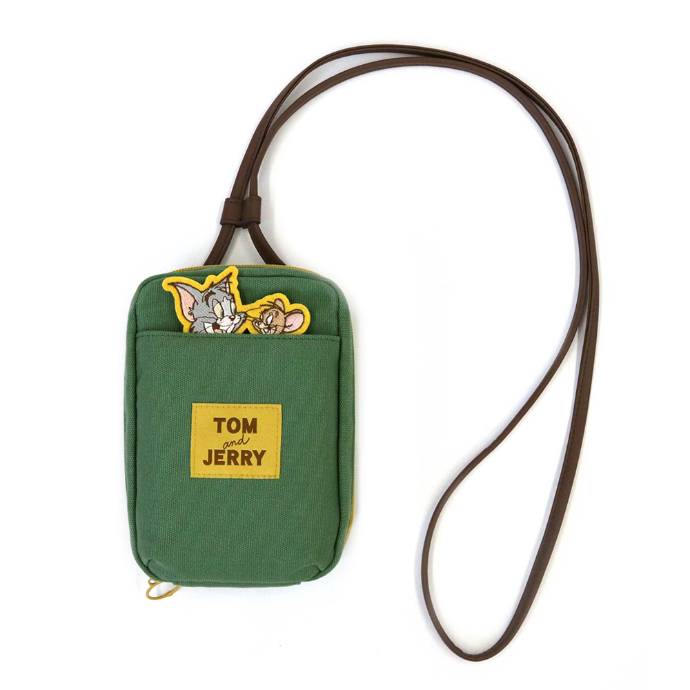 トムとジェリー スマホショルダー/ひょっこり刺繍 - TOM AND JERRY