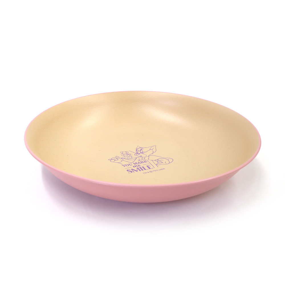 TOM & JERRY 24cm皿 トムとジェリー パスタ皿 トムジェリ イエロー お皿 食器