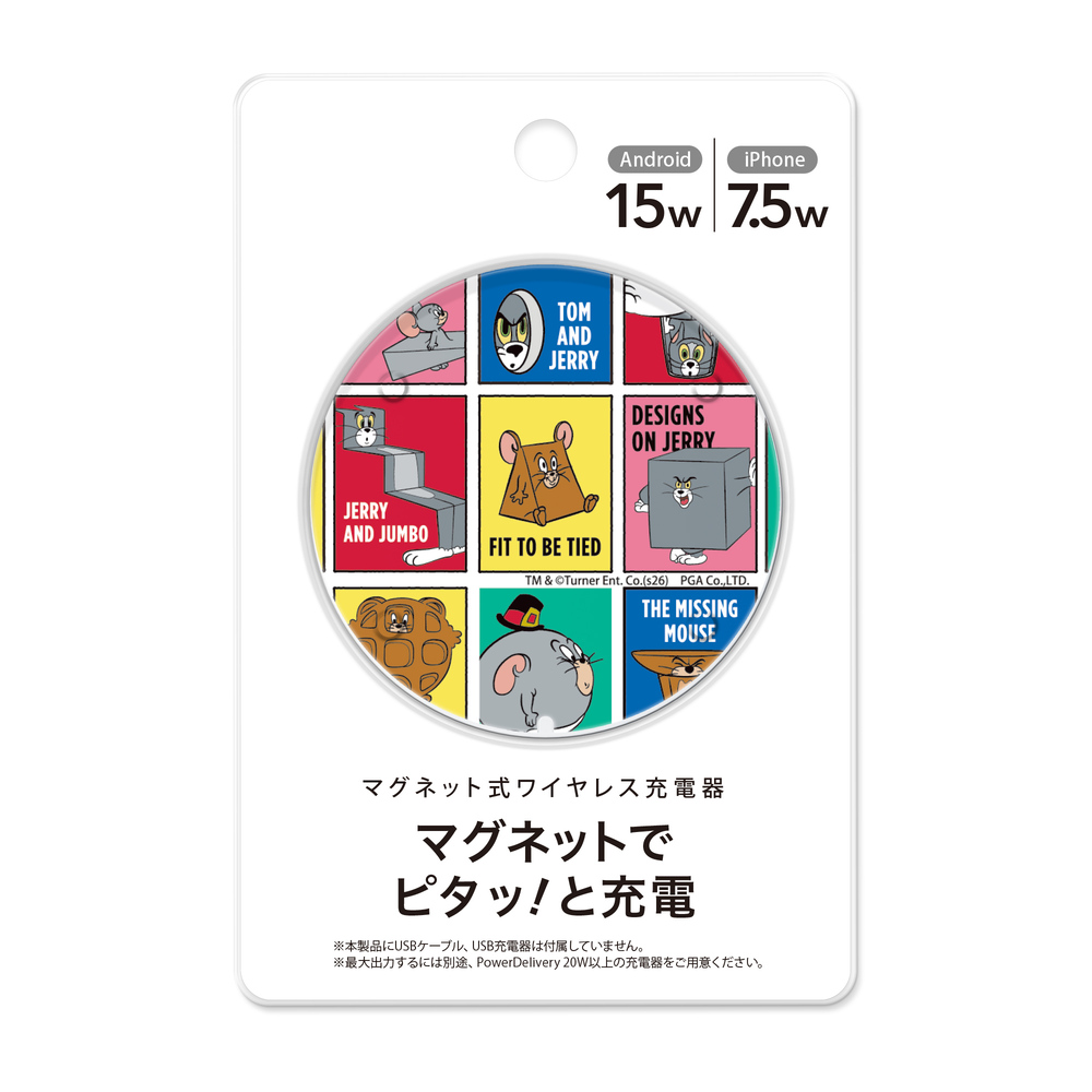 トムとジェリー マグネット式ワイヤレス充電器 - TOM AND JERRY