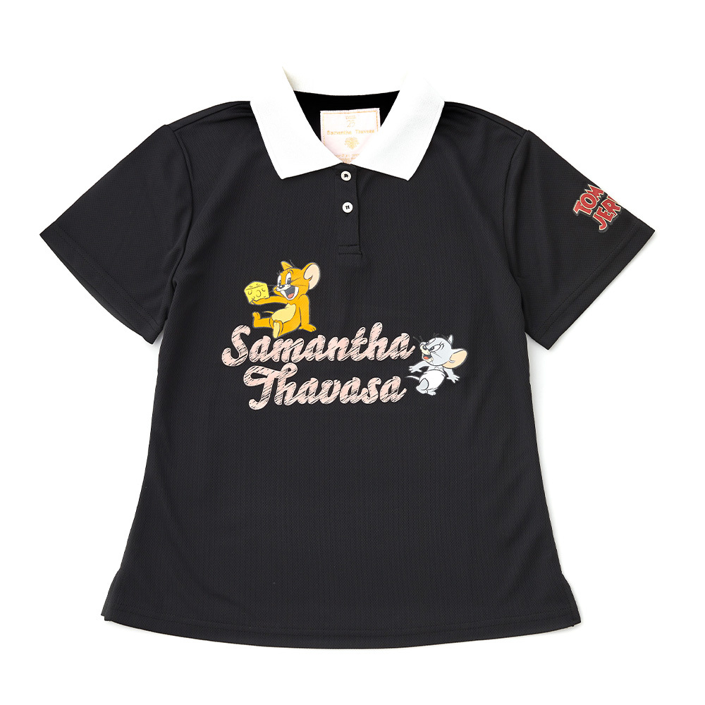 アンダー25&ナンバー7サマンサタバサ フロントバックプリントポロ  