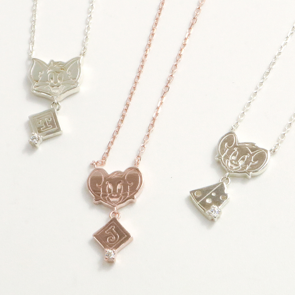 トムとジェリー×THE KISS 85周年記念 シルバーネックレス - TOM