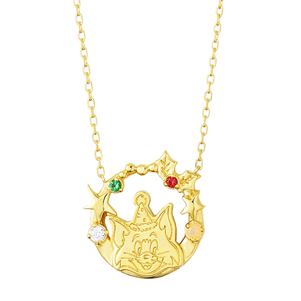 インパクト08091104545クリスマス限定品お急ぎ トムとジェリー×THE KISS 2025クリスマス限定ネックレス - TOM AND