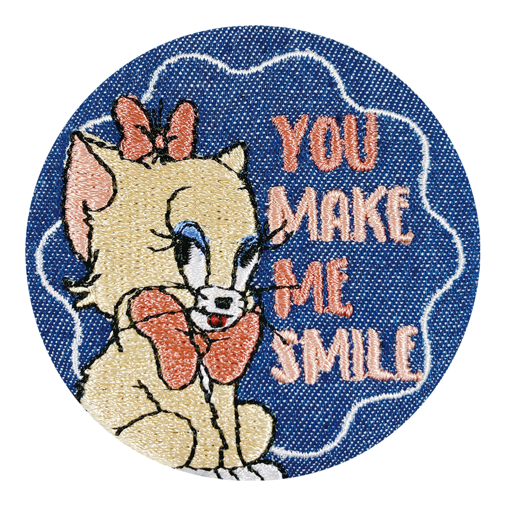 トムとジェリー シークレットデニム刺繍缶バッジ - TOM AND