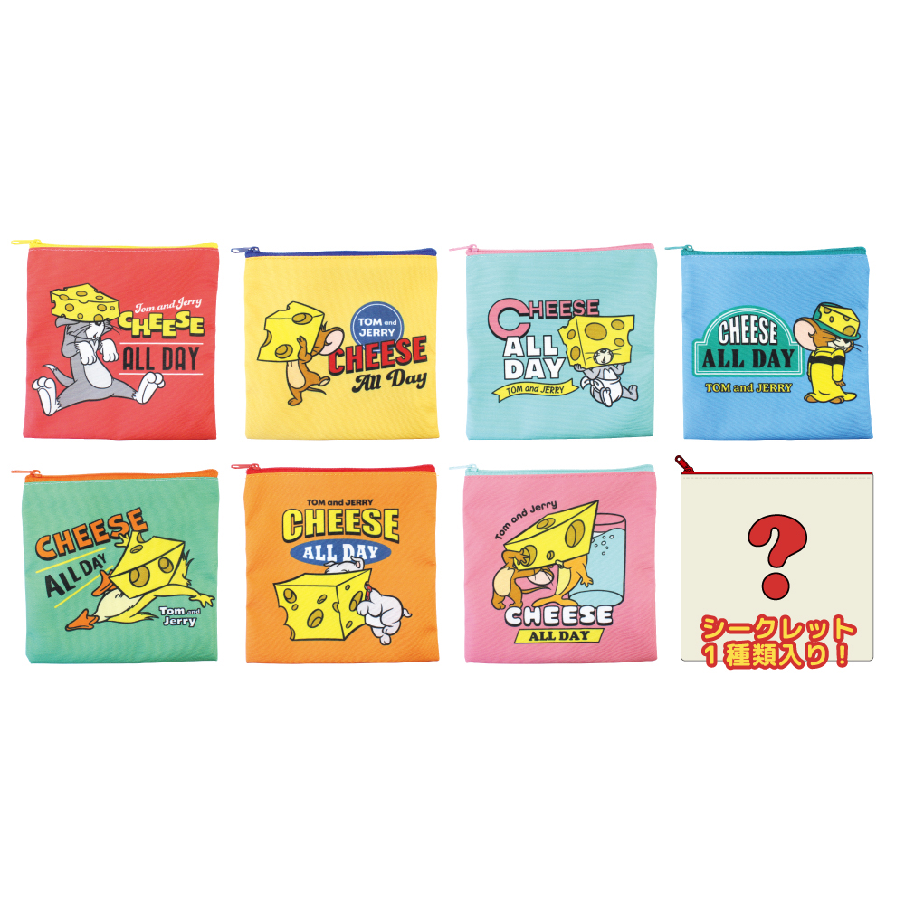 トムとジェリー シークレットスクエアポーチ CHEESE FUN - TOM