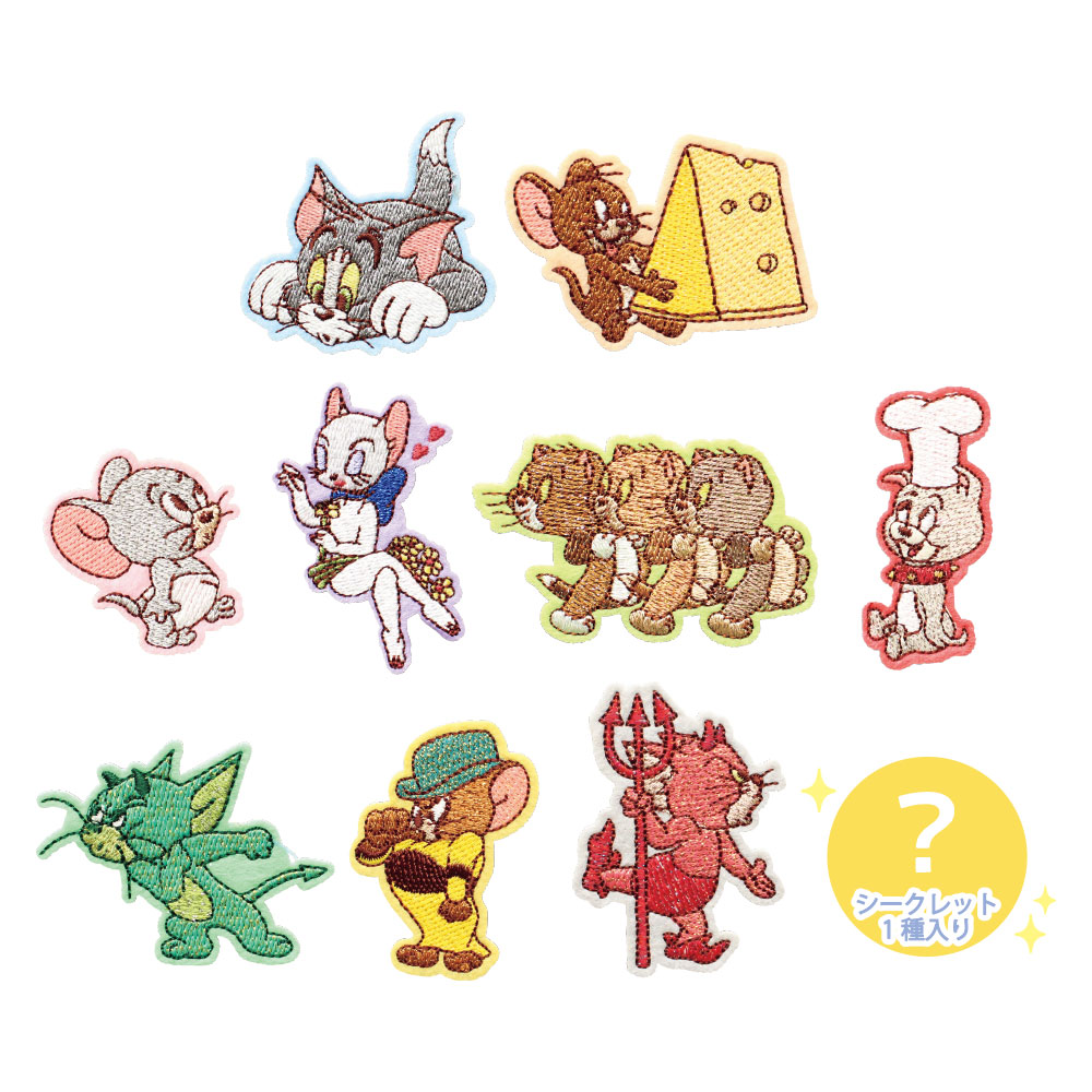 トムとジェリー シークレット キラキラ刺繍ステッカー - TOM AND JERRY
