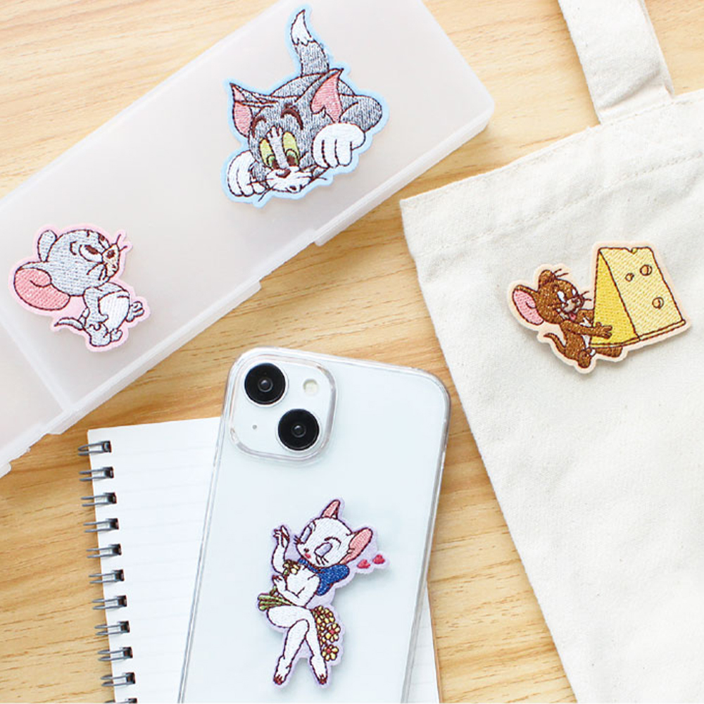 トムペティ&ハートブレイカーズ　Gジャン　　オシャレな刺繍❗️ トムとジェリー シークレット キラキラ刺繍ステッカー - TOM AND JERRY