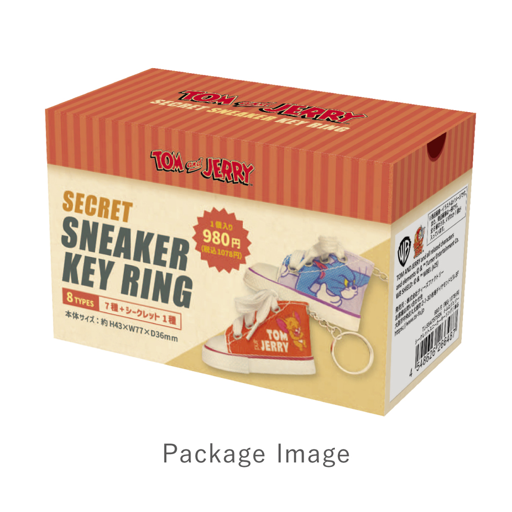 ちぇりんページ トムとジェリー シークレットスニーカーキーリング BOX（8種） - TOM