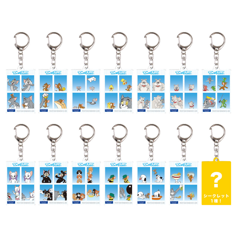 トムとジェリー シークレット証明写真風キーホルダー 単品 - TOM AND