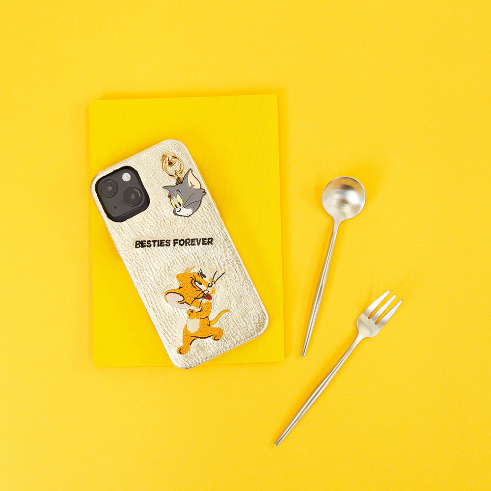 TOM AND JERRY/メタリックシシュウIPHONEケース13 - TOM AND