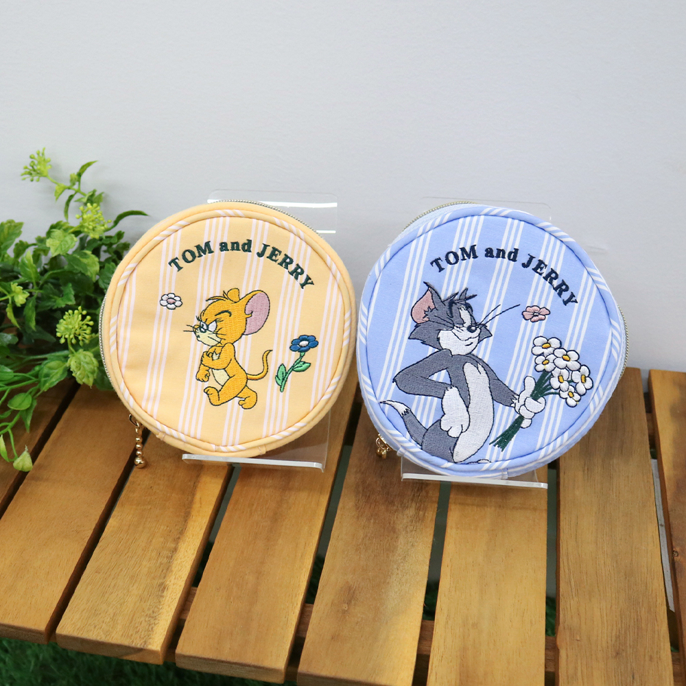 TOM and JERRY ストライプ サークルポーチ - TOM AND JERRY Official