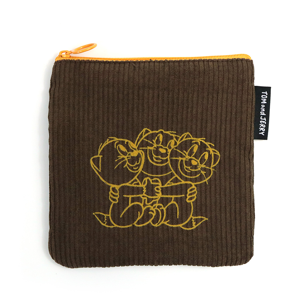 TOM and JERRY フロッキー配色フラットポーチ - TOM AND JERRY