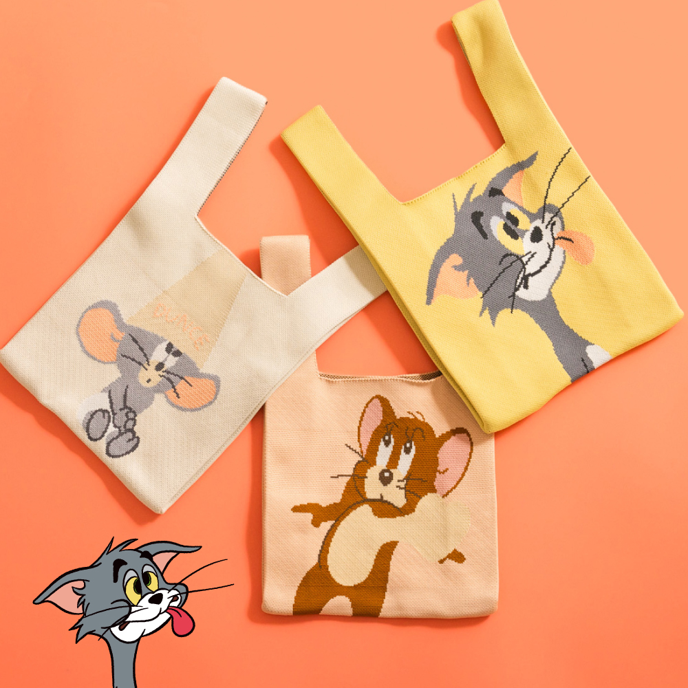 TOM and JERRY チアフルニットマルシェバッグ - TOM AND JERRY