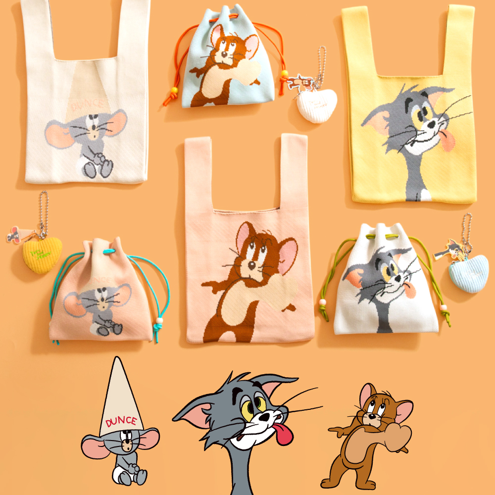 TOM and JERRY チアフルニットマルシェバッグ - TOM AND JERRY