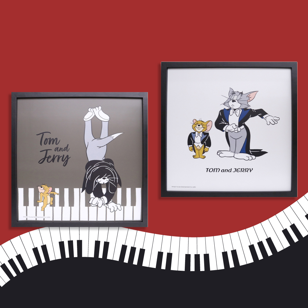 TOM and JERRY ポスターフレーム ピアノコンサート - TOM AND JERRY