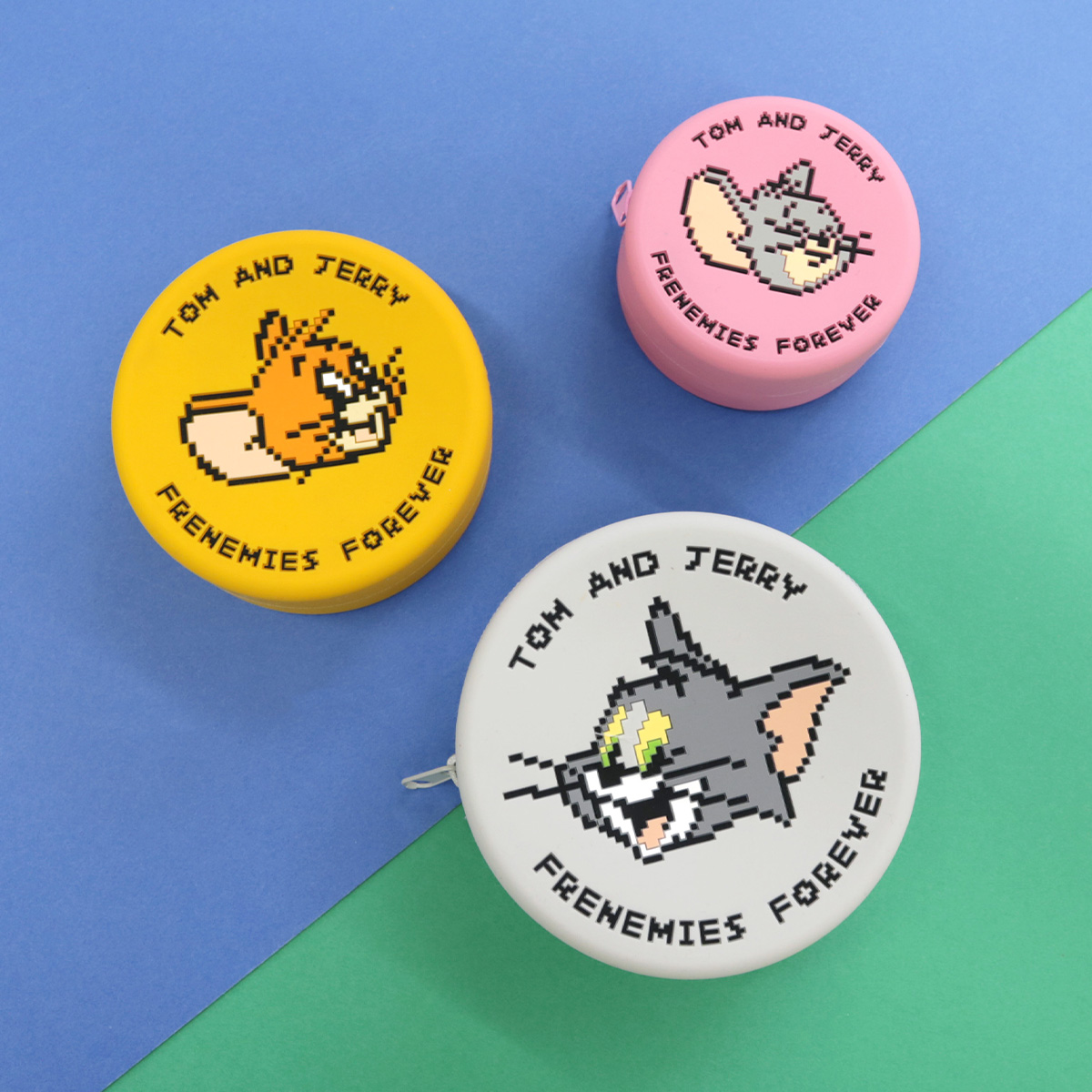 トムとジェリー ステンレスボトル アップリケポーチ シリコンポーチ コースター TOM and JERRY キャラクターフェイスダイカットシリコンポーチ