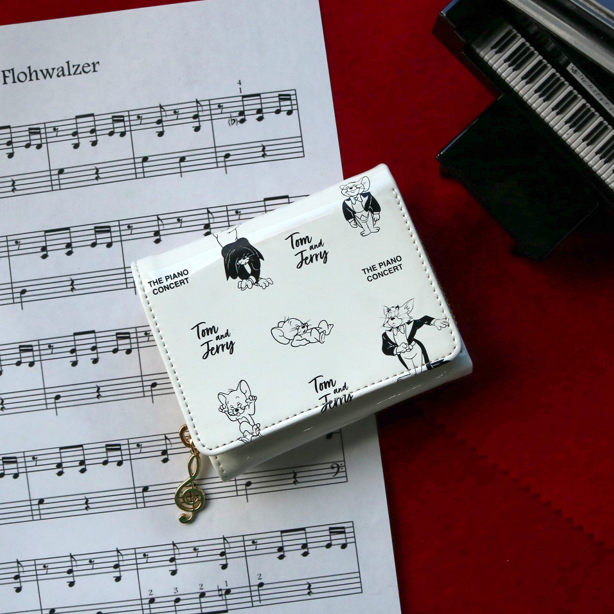 TOM and JERRY　Piano Concertミニウォレット　白　黒 TOM and JERRY Piano Concertミニウォレット - TOM AND JERRY